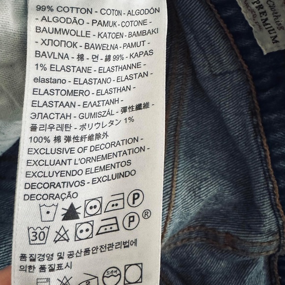 Levi's 501 Premium straight High rise button fly Light Blue Size 27 big E - Picture 14 of 15